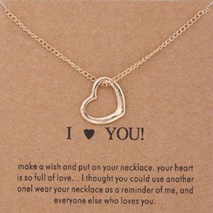 Gold Dipped I Love You Wish Necklace